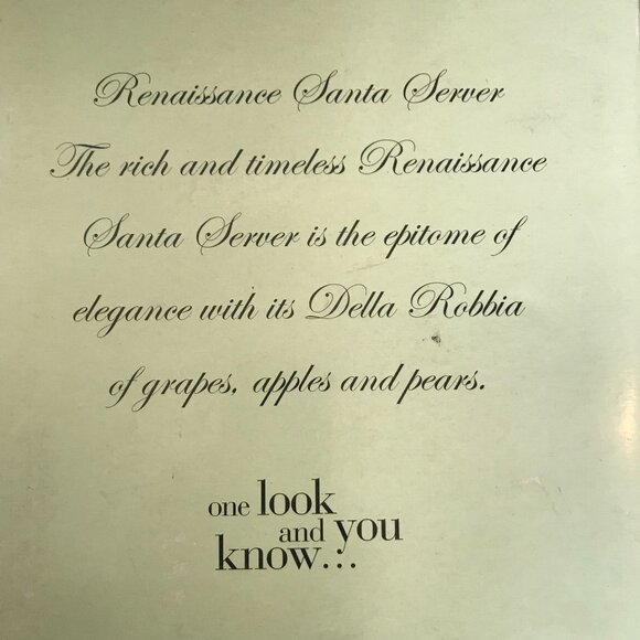 Fitz And Floyd Renaissance Santa Server Hand-Painted 12 1/2" Christmas Dish - Picture 10 of 14